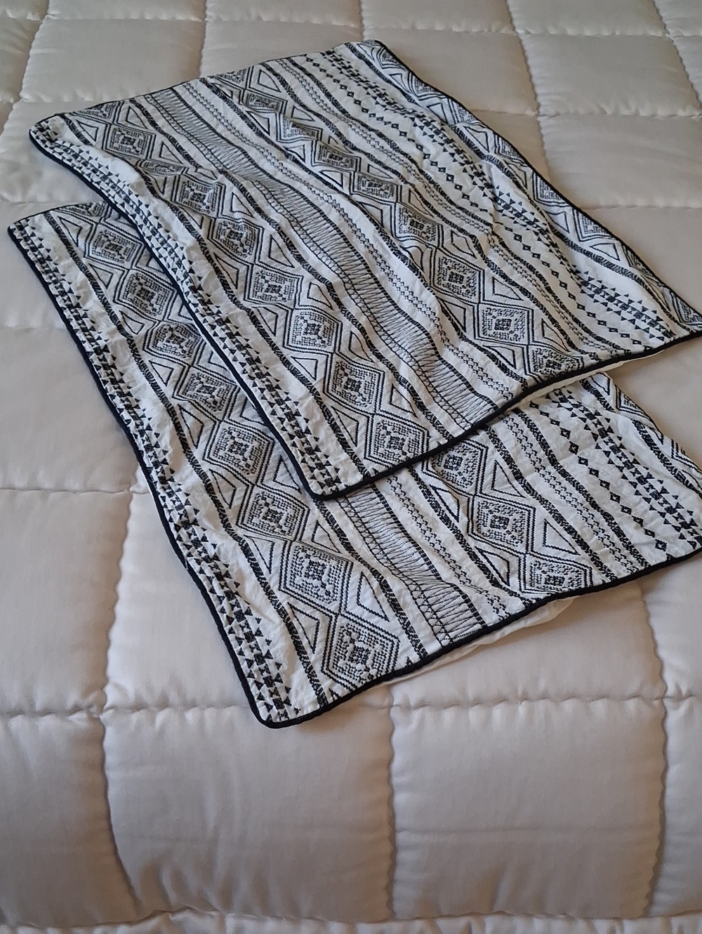 Aztec Pillow Shams Better Homes And Gardens Black and White